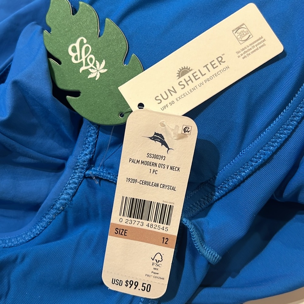 Tommy Bahama Palm Modern Over The Sholder V Neck One Piece - Picture 11 of 14